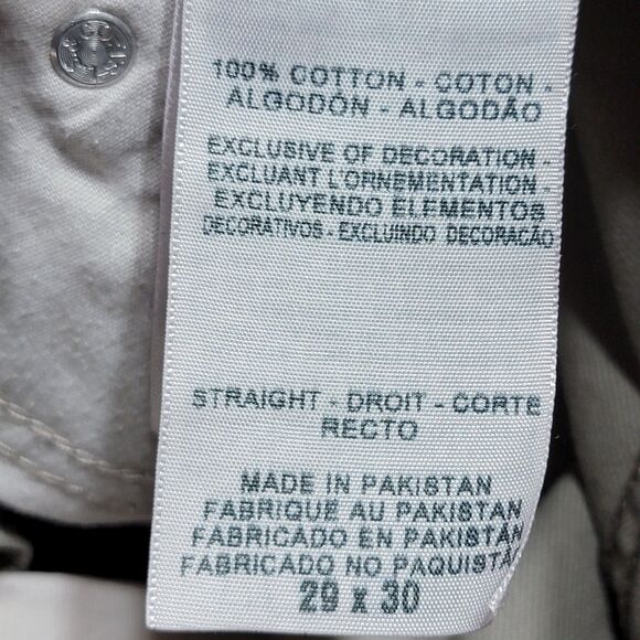 Levi Strauss Signature Straight Khaki Denim Jeans - Size 29 X 30 - Picture 7 of 7